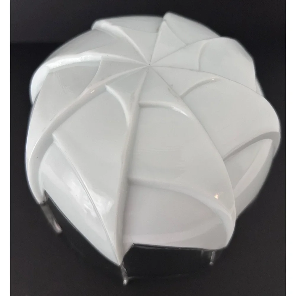 CRYSTAL Sculpture Vase Rosenthal Studio Line Art Deco Germany Glass Fan Dish Vtg